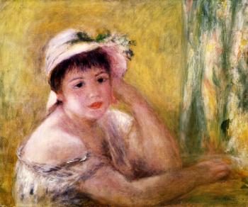 Pierre Auguste Renoir : Woman in a Straw Hat III